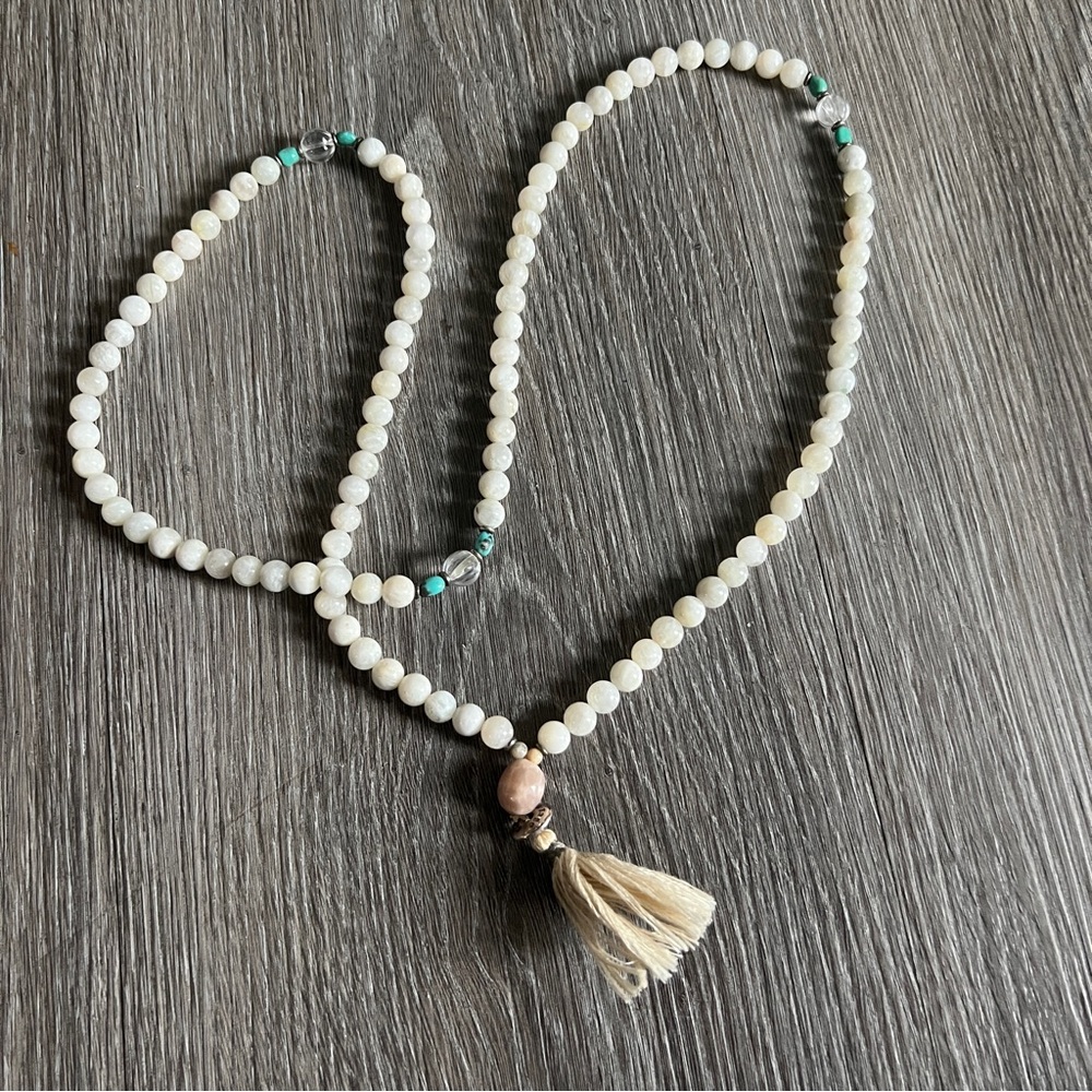 Silver & Sage Mala